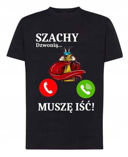 Koszulki T-Shirt męski nadruk Szachy Dzwonią Muszę Iść! r.5XL Inna marka