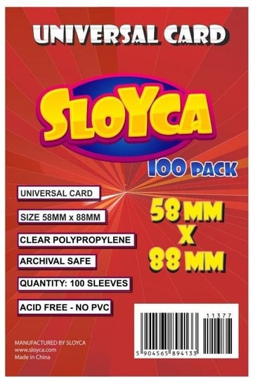 Koszulki Universal Card 58x88mm (100szt) SLOYCA SLOYCA SLOYCA