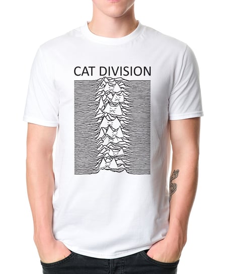 Koszulkowo, T-shirt męski, Cat Division, biały, rozmiar S Koszulkowo