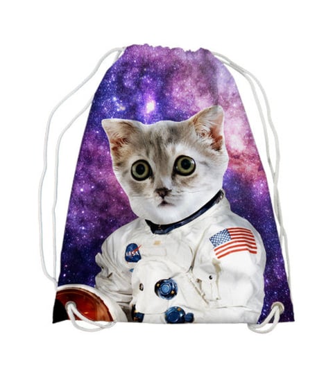 Koszulkowo, worek - plecak, Cat Astronaut Koszulkowo