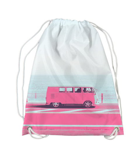 Koszulkowo, worek - plecak, Pink Bus Koszulkowo