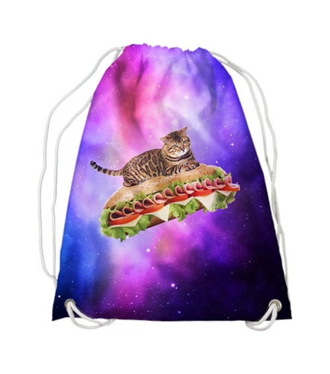 Koszulkowo, worek - plecak, Sandwich Galaxy Cat Koszulkowo
