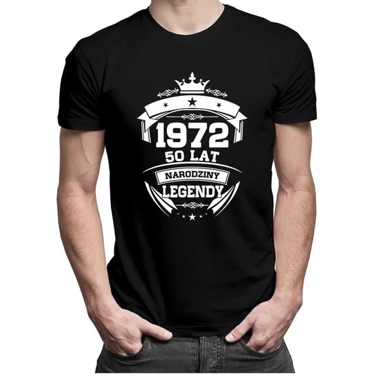 Koszulkowy, 1972 Narodziny legendy 50 lat - męska koszulka z nadrukiem, rozmiar L Koszulkowy