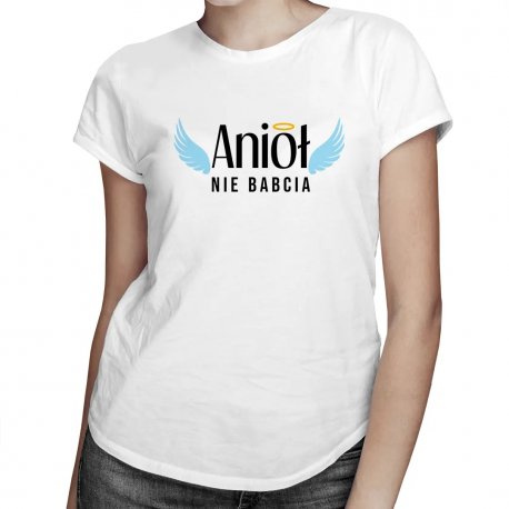 Koszulkowy, Anioł, nie babcia - damska koszulka z nadrukiem Koszulkowy