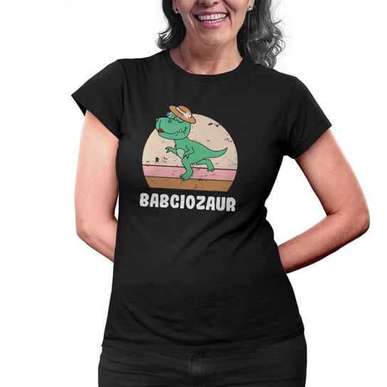 Koszulkowy, Babciozaur - damska koszulka na prezent dla babci, rozmiar L Koszulkowy