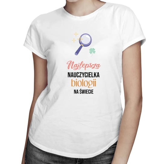 Koszulkowy, Damska koszulka, Najlepsza Nauczycielka Biologii na Świecie,  rozmiar M Koszulkowy