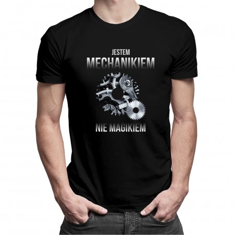 Koszulkowy, Jestem mechanikiem, nie magikiem - męska koszulka z nadrukiem, rozmiar XXXL Koszulkowy