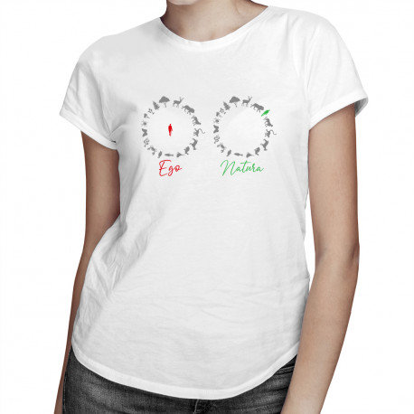Koszulkowy, Koszulka damska, Ego / Natura, rozmiar XL Koszulkowy