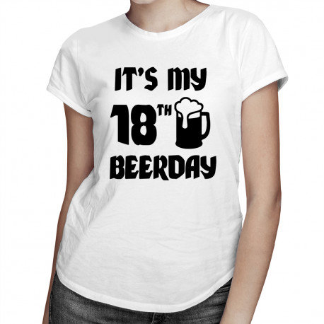 Koszulkowy, Koszulka damska, It's my 18th BEERDAY, rozmiar XXL Koszulkowy