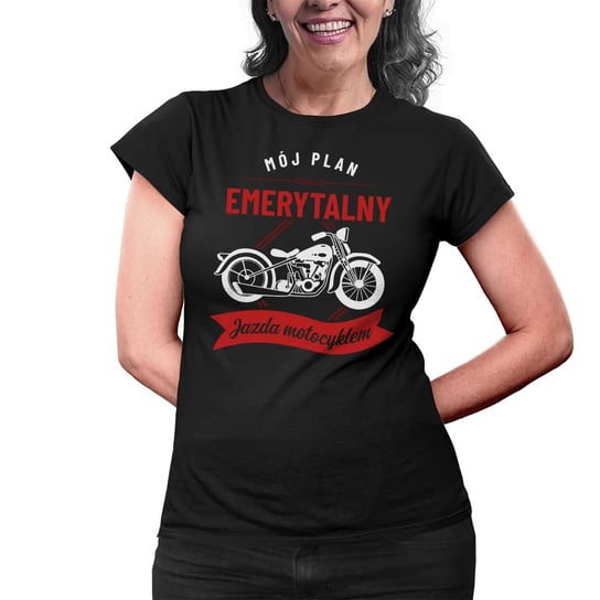 Koszulkowy, Koszulka damska, Mój Plan Emerytalny: Jazda Motocyklem, rozmiar S Koszulkowy