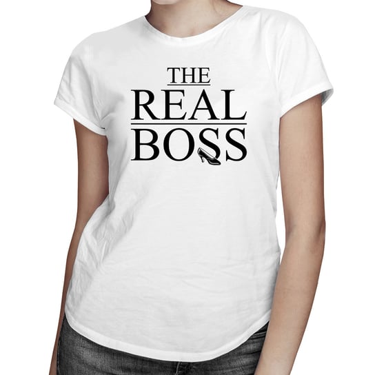 Koszulkowy, Koszulka damska, The Real Boss, rozmiar L Koszulkowy