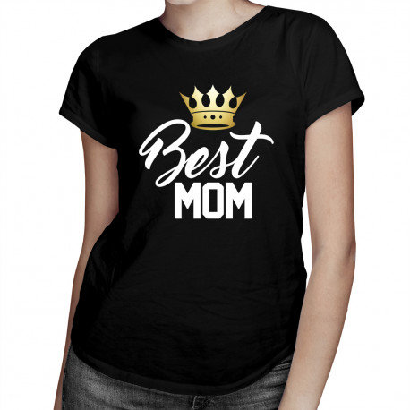 Koszulkowy, Koszulka dla mamy prezent Dzień Matki Koszulka damska z nadrukiem, Best MOM, rozmiar L Koszulkowy