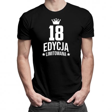 Koszulkowy, Koszulka męska, 18 lat Edycja Limitowana - prezent na urodziny, rozmiar S Koszulkowy