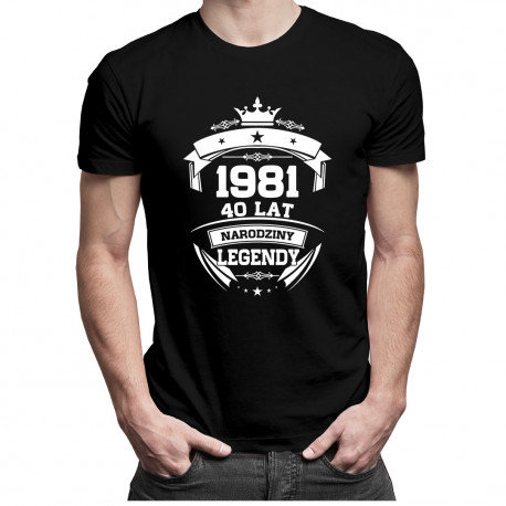 Koszulkowy, Koszulka męska, 1981 Narodziny legendy 40 lat, rozmiar M Koszulkowy