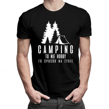 Koszulkowy, Koszulka męska, Camping to nie hobby, to sposób na życie, rozmiar M Koszulkowy