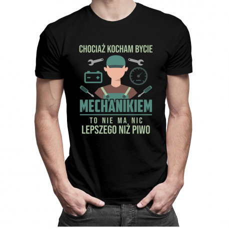 Koszulkowy, Koszulka męska, Chociaż kocham bycie mechanikiem - piwo, rozmiar M Koszulkowy