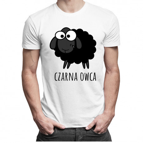 Koszulkowy, Koszulka męska, Czarna owca - męska koszulka z nadrukiem, rozmiar L Koszulkowy