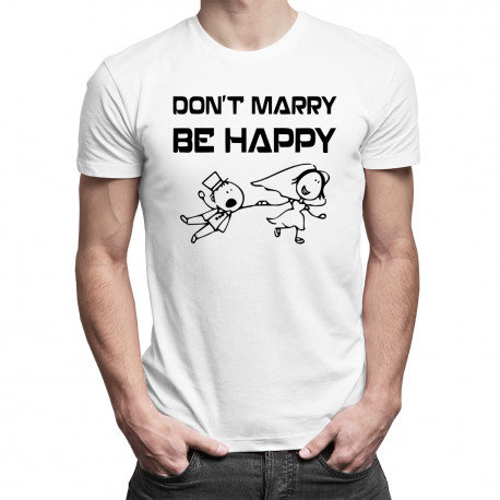 Koszulkowy, Koszulka męska, Don't marry, be happy, rozmiar M Koszulkowy