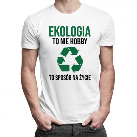 Koszulkowy, Koszulka męska, Ekologia to nie hobby, to sposób na życie, rozmiar XXXL Koszulkowy