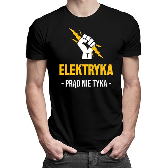 Koszulkowy, Koszulka męska, Elektryka prąd nie tyka dla elektryka, rozmiar XL Koszulkowy