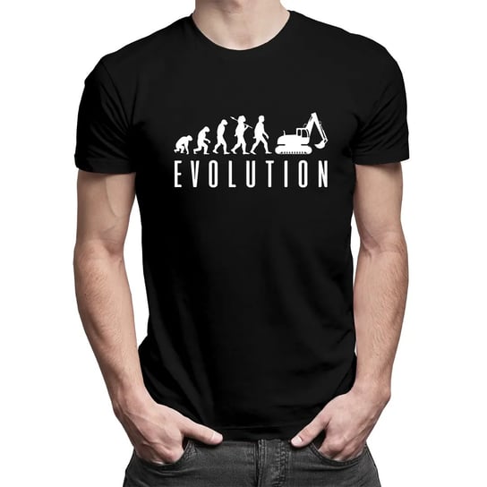 Koszulkowy, Koszulka męska, Evolution - operator koparki, rozmiar M Koszulkowy