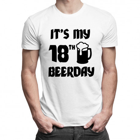 Koszulkowy, Koszulka męska, It's my 18th BEERDAY, rozmiar M Koszulkowy