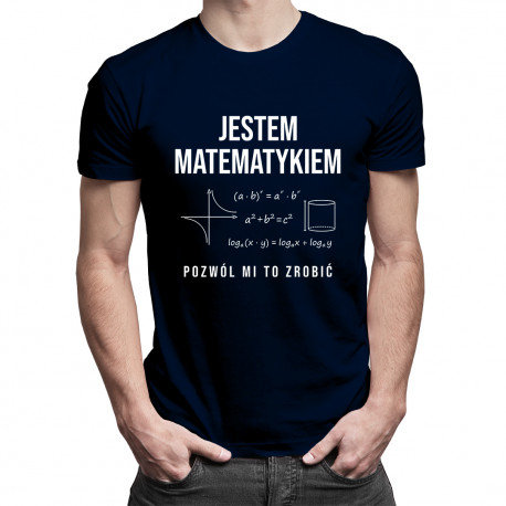 Koszulkowy, Koszulka męska, Jestem matematykiem, pozwól mi to zrobić – męska koszulka z nadrukiem, rozmiar L Koszulkowy