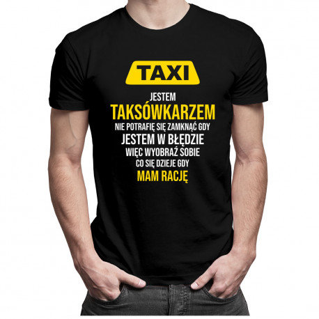 Koszulkowy, Koszulka męska, Jestem taksówkarzem, rozmiar L Koszulkowy