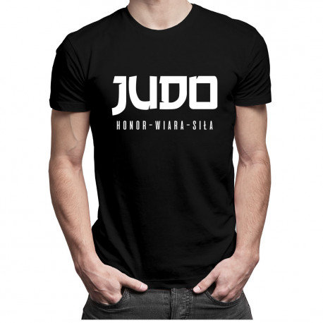 Koszulkowy, Koszulka męska, Judo: honor - wiara - siła, rozmiar XXL Koszulkowy
