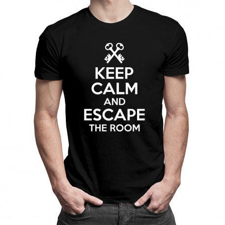 Koszulkowy, Koszulka męska, Keep calm and escape the room, rozmiar XXL Koszulkowy