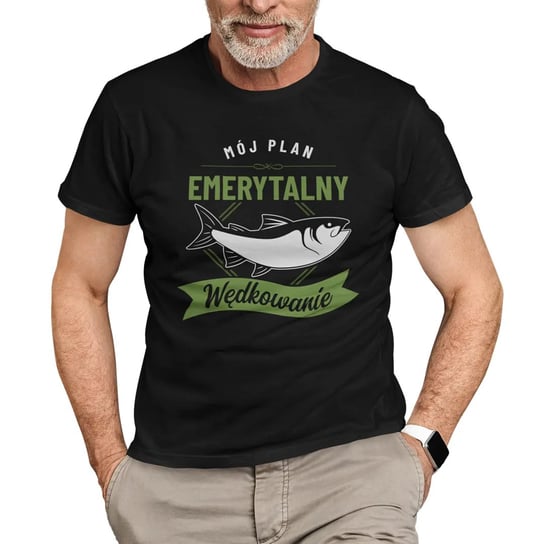 Koszulkowy, Koszulka męska, Mój plan emerytalny: wędkowanie dla emeryta, rozmiar XS Koszulkowy