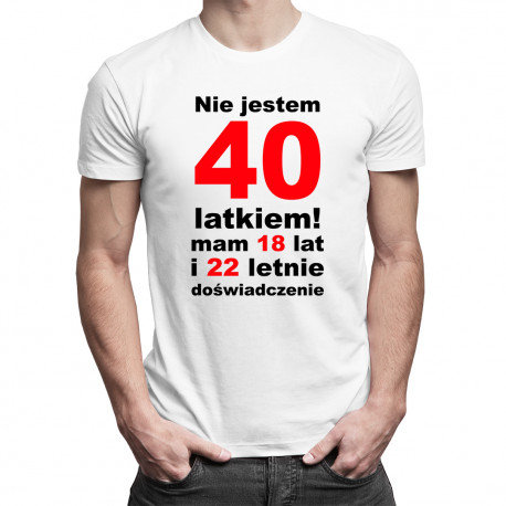 Koszulkowy, Koszulka męska, Nie jestem 40-latkiem!, rozmiar L Koszulkowy