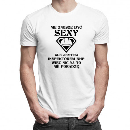 Koszulkowy, Koszulka męska, Nie znoszę być sexy - inspektor BHP, rozmiar L Koszulkowy