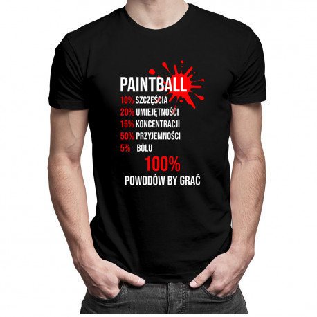 Koszulkowy, Koszulka męska, Paintball - 100 powodów żeby grać, rozmiar XXL Koszulkowy