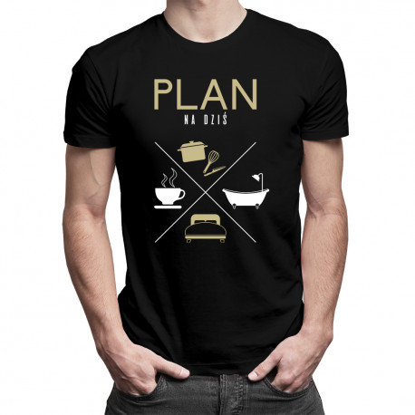 Koszulkowy, Koszulka męska, Plan na dziś - kucharz, rozmiar L Koszulkowy