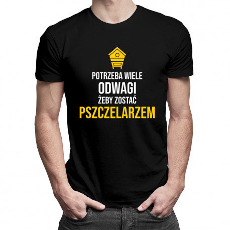 Koszulkowy, Koszulka męska, Potrzeba wiele odwagi, żeby zostać pszczelarzem, rozmiar XXXL Koszulkowy