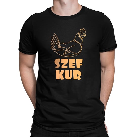 Koszulkowy, Koszulka męska, Szef kur dla rolnika, rozmiar XXL Koszulkowy