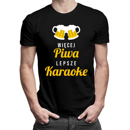 Koszulkowy, Koszulka męska, Więcej piwa, lepsze karaoke, rozmiar XL Koszulkowy