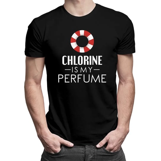 Koszulkowy, Koszulka męska z nadrukiem, Chlorine is my perfume, rozmiar L Koszulkowy