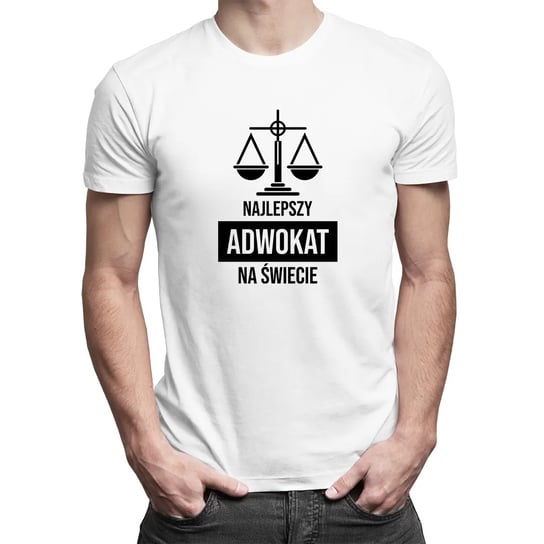 Koszulkowy, Koszulka męska z nadrukiem, Najlepszy adwokat na świecie, rozmiar S Koszulkowy
