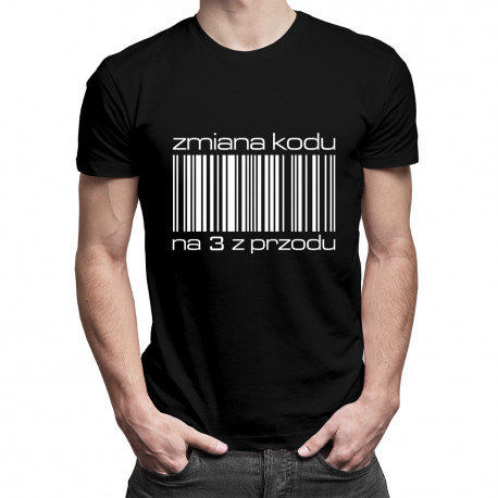 Koszulkowy, Koszulka męska, Zmiana kodu na "3" z przodu, rozmiar S Koszulkowy