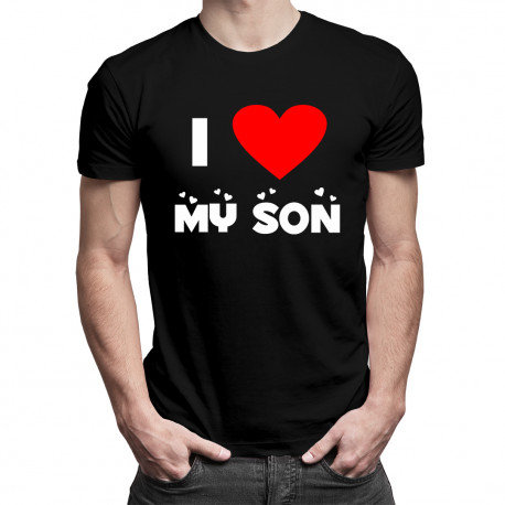 Koszulkowy, Koszulka prezent dla taty, I love my son, rozmiar L Koszulkowy