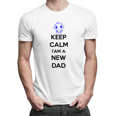 Koszulkowy, Koszulka prezent dla taty, Keep Calm I'm a New Dad, rozmiar M Koszulkowy
