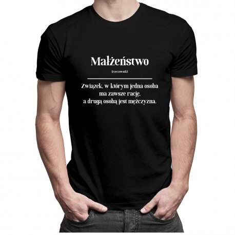 Koszulkowy, Małżeństwo - Związek - męska koszulka z nadrukiem, rozmiar XS Koszulkowy