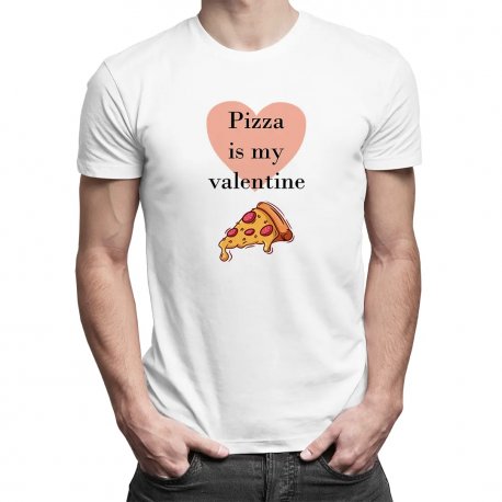 Koszulkowy, Pizza is my valentine, męska koszulka z nadrukiem Koszulkowy
