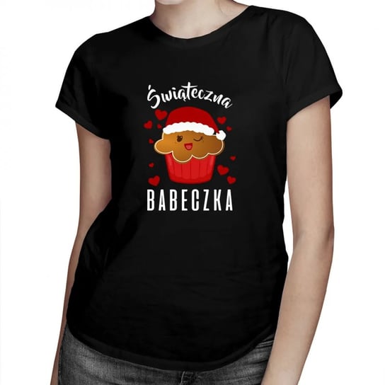 Koszulkowy, Świąteczna babeczka - damska koszulka z nadrukiem Koszulkowy