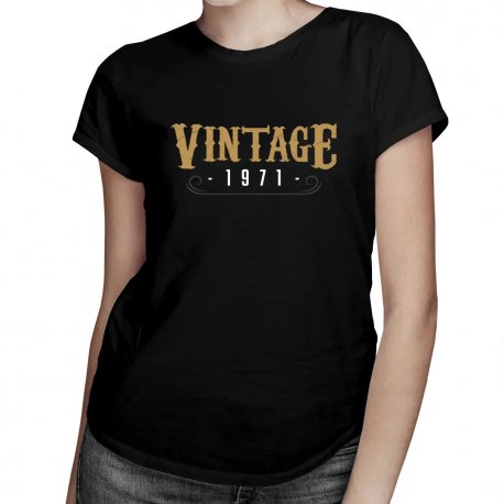 Koszulkowy, Vintage 1971, damska koszulka z nadrukiem Koszulkowy
