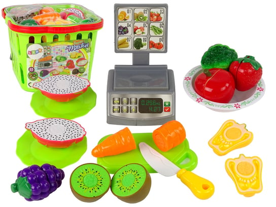 Koszyczek z Warzywami Do Krojenia Waga Sklepowa Lean Toys