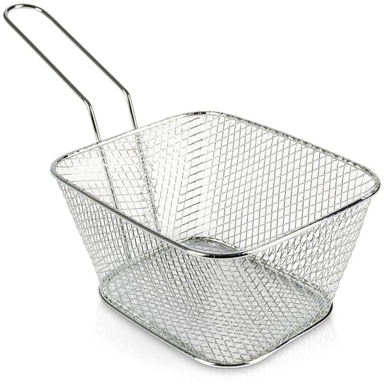 Koszyk do serwowania smażenia frytek przekąsek stalowy srebrny z rączką sitko Hit