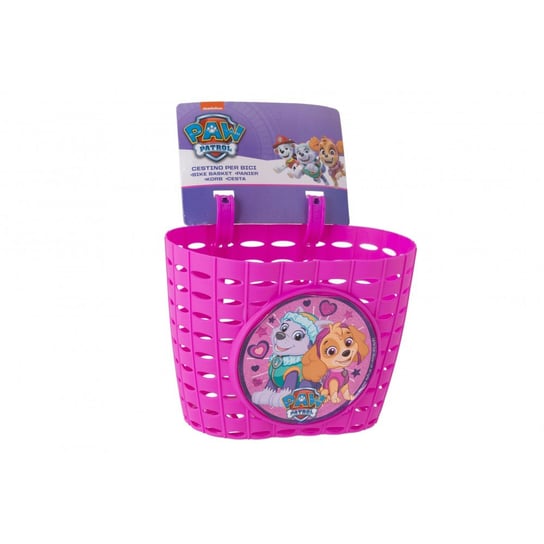 Koszyk na kierownicę dziecięcy plast. PSI PATROL różowy Inna marka